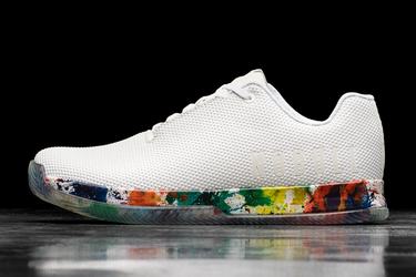 Nobull Superfabric Art Work Court Men's Trainers White | Australia (TC9867)